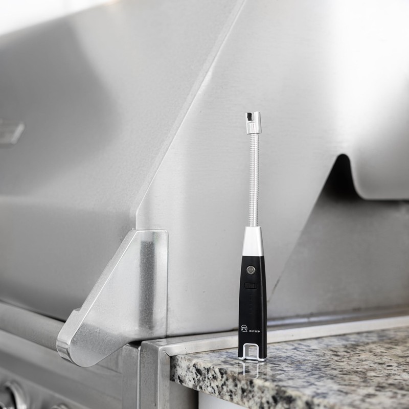 Outset Rechargeable Arc Lighter with Flexible Neck for Grill, Candles,