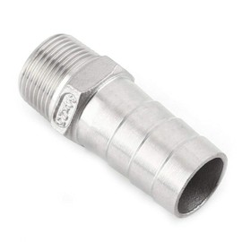 Hose Barb Hose Barb Stainless Steel SS304 Male Thread Coupling Fitting Connector BSP for Many Different Pipes 1/8-1/2 (1/4 x 10mm)