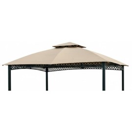 Garden Winds Reinforced RipLock 350 Replacement Canopy Top Cover Compatible with Windsor Dome 10’ x 12’ Gazebo Models L-GZ717PST-C, A111001701 - Beige