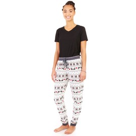 Suko jeans Women's Pajama Bottoms 19353 Reindeer Large