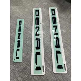 Door Side Left & Right Emblem Badge Nameplate Replacement for 2021-2025 Denali 3pcs (Gloss Black)