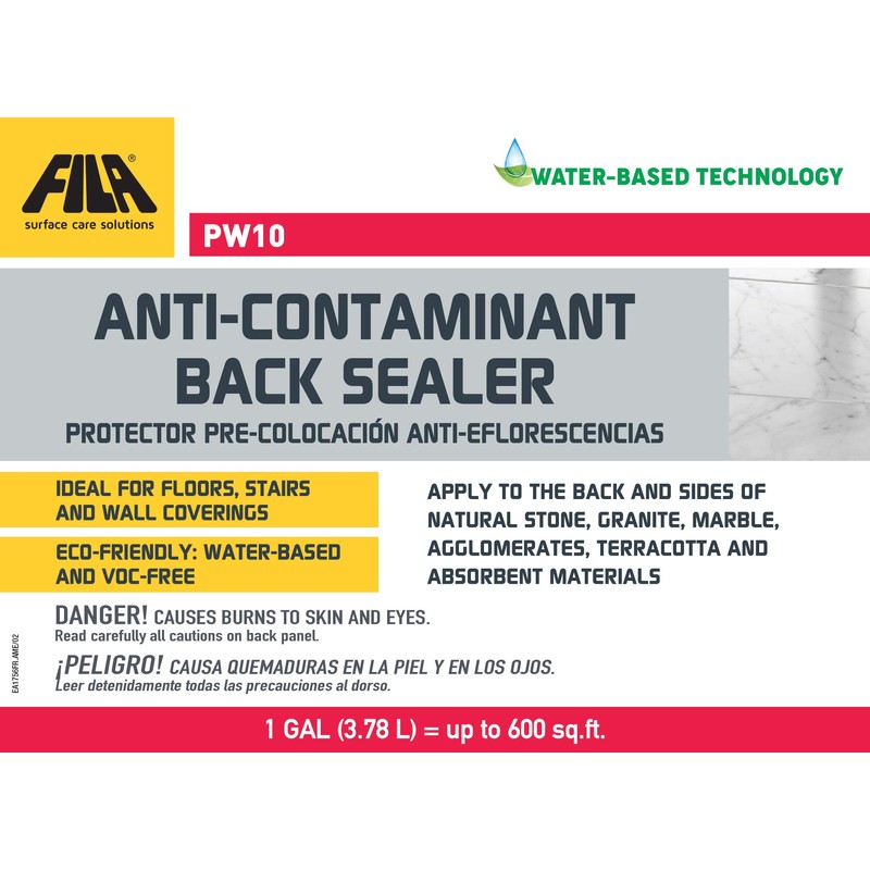 FILA Surface Care Solutions PW10 Anti-Contaminant Back Sealer, 1 GAL