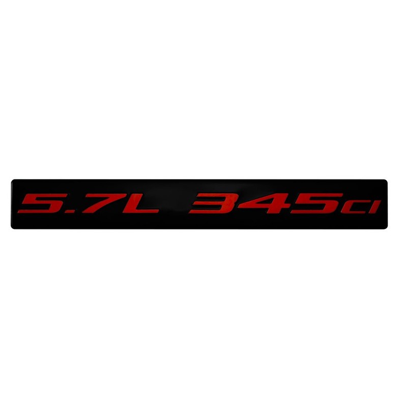 ERPART 5.7L 345ci RED on Black Highly Polished Real Aluminum