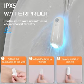 Toilet Night Light Motion Sensor, 8 Color Changing Rechargeable LED Wall Sensor Light Bathroom Accessories Decor, Inside Toilet Lights Cool Gadgets for Men Kids Fathers Day Birthday Gifts (2 Pack)