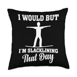 Slackliner Gear Swing Set Indoor Slacklining Slackline Throw Pillow