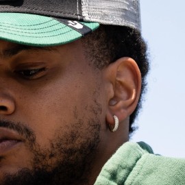 Tsv Jewelers Honey Comb Set 3d  Yellow Gold Plated 925 Sterling Silver Huggie Hoop Earrings