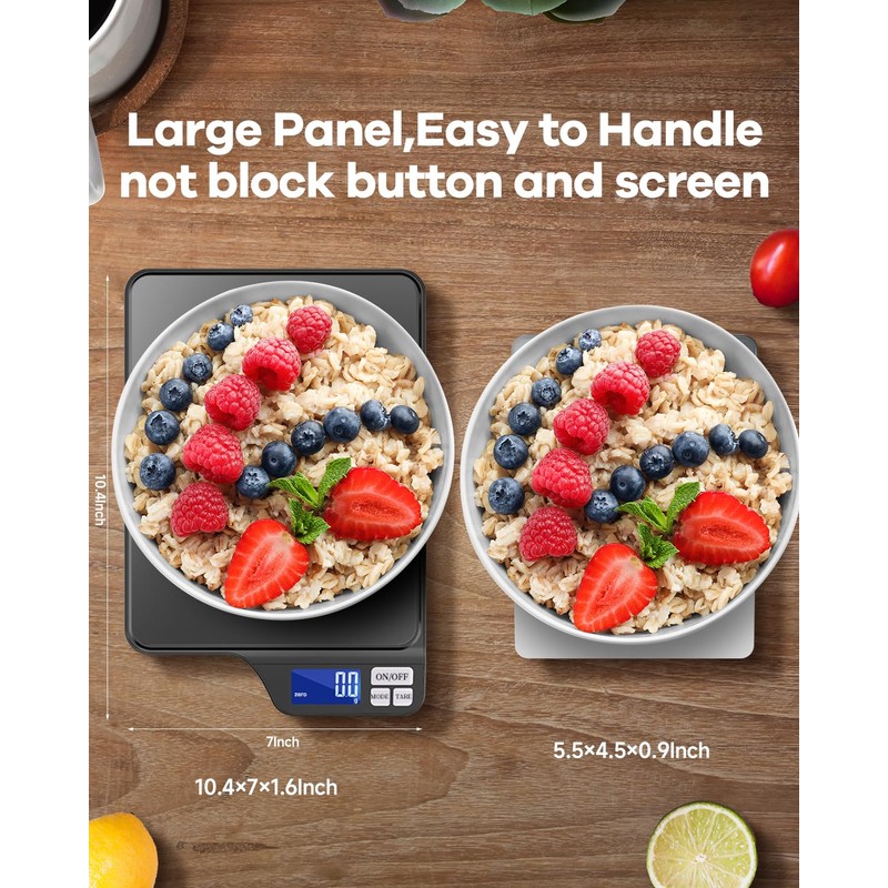 KUBEI Large 5kg/11lb Kitchen Scale with 0.1g/0.01oz High Precision, USB