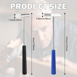 2PCS Mini Hammer, Dual Head Small Mallet with Black and Blue Handle, Lightweight Metal Head for Jewelry, Musical Instruments, Crafts, Watches Repair, DIY Projects and Small Equipment Maintenance