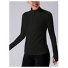 SOLY HUX Women's Half Zip Workout Tops Mock Neck Long