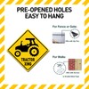 BTHUKO New Metal Tin Sign Tractor Xing Caution Crossing Sign,