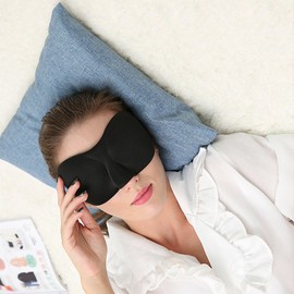 Sleeping Mask Pack of 2, Adjustable 3D Contoured Eye Masks, Lightweight & Comfortable Blindfold No Eye Pressure, Suitable for Men and Women