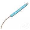 MLD Trading Turquoise Beaded Bracelet w/ Vintage Clasp, Adjustable Leather