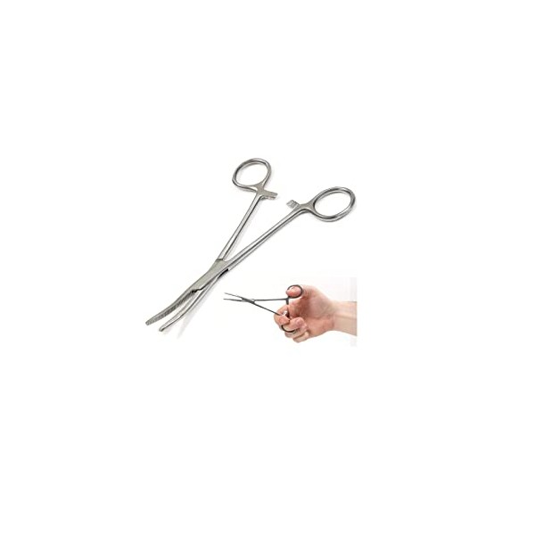 Panther Surgical Unhooking Hook Removing Pliers 4'' 6'' 10'' 12'' Stainless Steel Carp Sea Fly Fishing Forceps (10'' Curved)