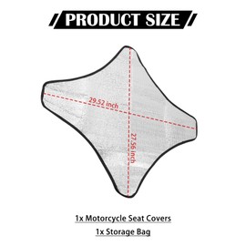 Figpade Motorcycle Seat Covers with Adjustable Cord,Portable Motorcycle Seat Cushion Cover for Cooling and Sun Protection,All-Season Motorcycles Cooling Seats Cover with Drawstring Bag