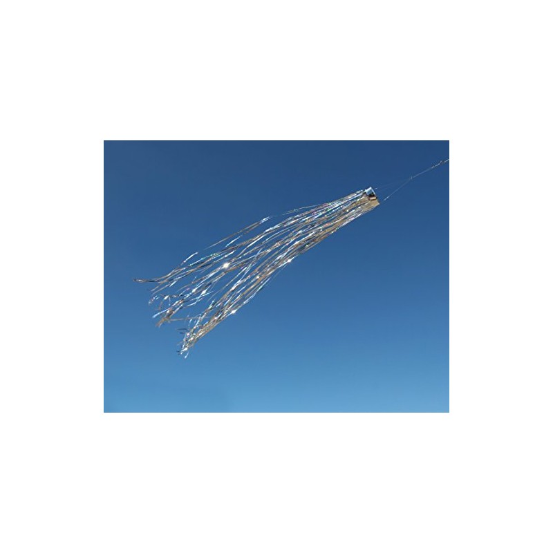 In the Breeze 9052 Silver Holographic Mylar Windsock
