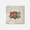 Unbranded Latvia Coat Of Arms 4'' X 4'' Square Wooden