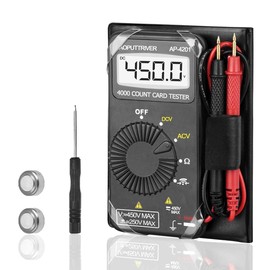 Digital Multimeter Pocket Multimeter AP-4201 4000 Counts Multi Tester Pocket Voltmeter Ammeter Auto Range for Measure AC/DC Voltage，Resistance，Diode Test，Continuity Buzzer for Electrical Troubleshoot