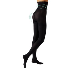 HIGH WAIST TIGHTS | OPAQUE SHAPING TIGHTS | WINTER PANTYHOSE | 80 DEN | BLACK | S, M, L, XL | ITALIAN HOSIERY | (XXL)
