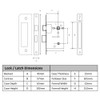HANDLEZONE® 65mm (2 1/2 inch) Black Nickel Bathroom Lock for