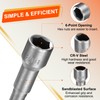 sourcing map 2pcs Hex Nut Driver Drill Bit 3/8" 6-Point