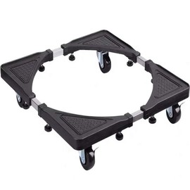 Movable Base Size Adjustable Washing Machine Base for Dryer Refrigerator Telescopic Furniture Dolly Roller with Swivel Locking Casters (4 Wheels) 16-22"