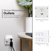 GE 6-Outlet Extender Surge Protector, Tamper-Resistant Safety Outlets, Automatic Shutdown