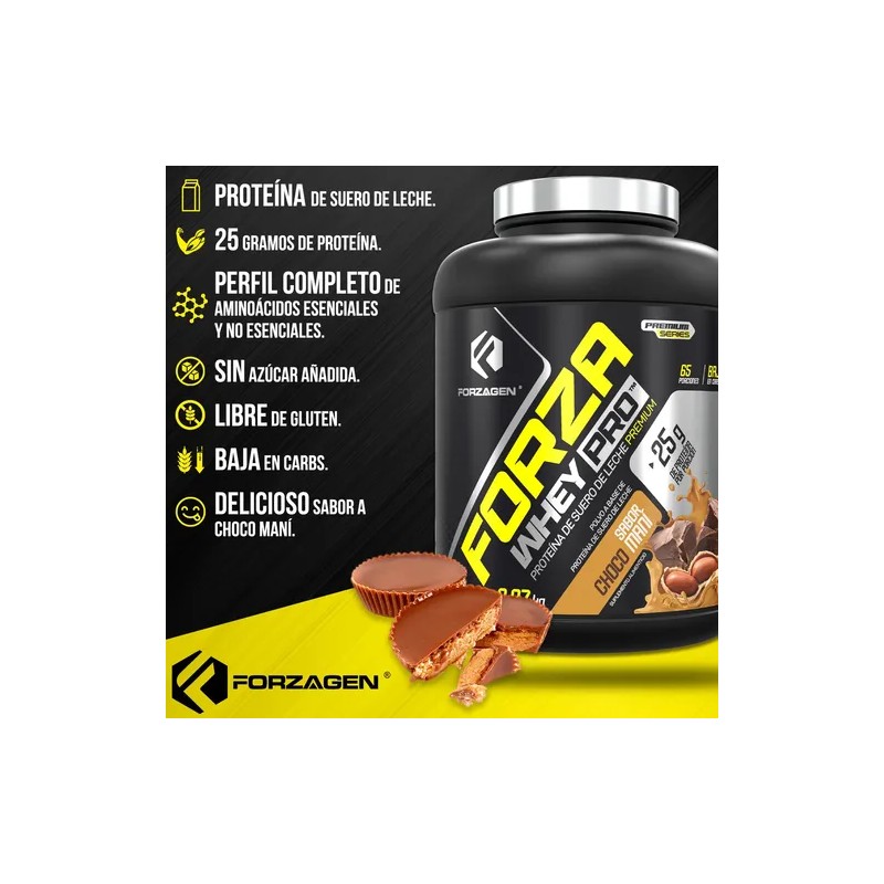 Forzagen Proteína Forzawhey-pro 5lb 100 Whey Protein Sabor Choco Maní