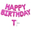 Rose Red Happy Birthday Balloons, 13PCS Letters Balloons 2 PCS