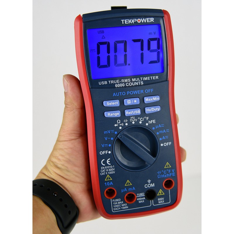 Tekpower Smart Meter TP5000 6000 Counts True RMS Multimeter with