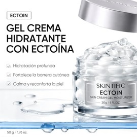 SKINTIFIC Ectoin Crema Hidratante en Gel para Piel Sensible, 30g, con Pantenol y Niacinamida, Textura Ligera