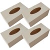 Alipis Box of 4 DIY Tissue Box Unfinished Tissue Box