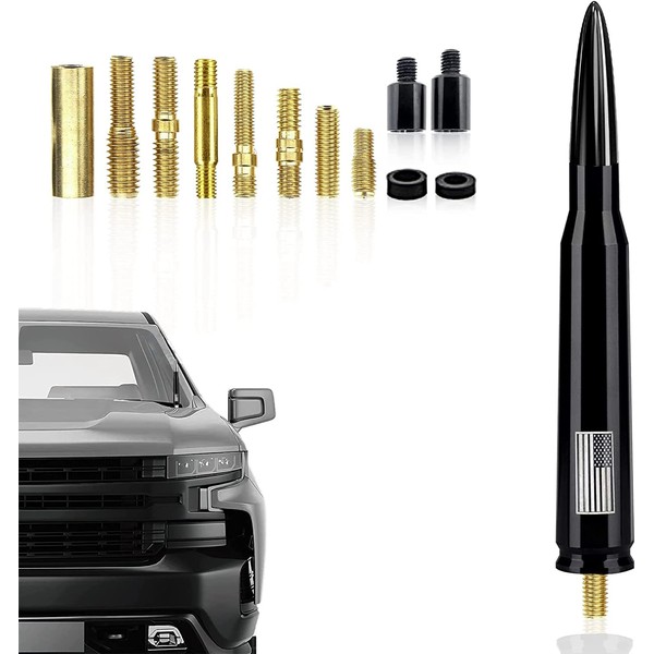 Ajxn 1 PC Car Truck Bullet Antenna, Automobile Antenna Mast,