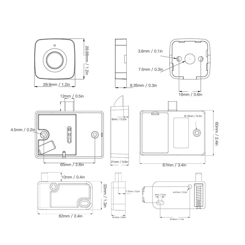 Fingerprint Drawer Lock 0.5 Seconds Fast Unlocking Embedded Smart Biometric
