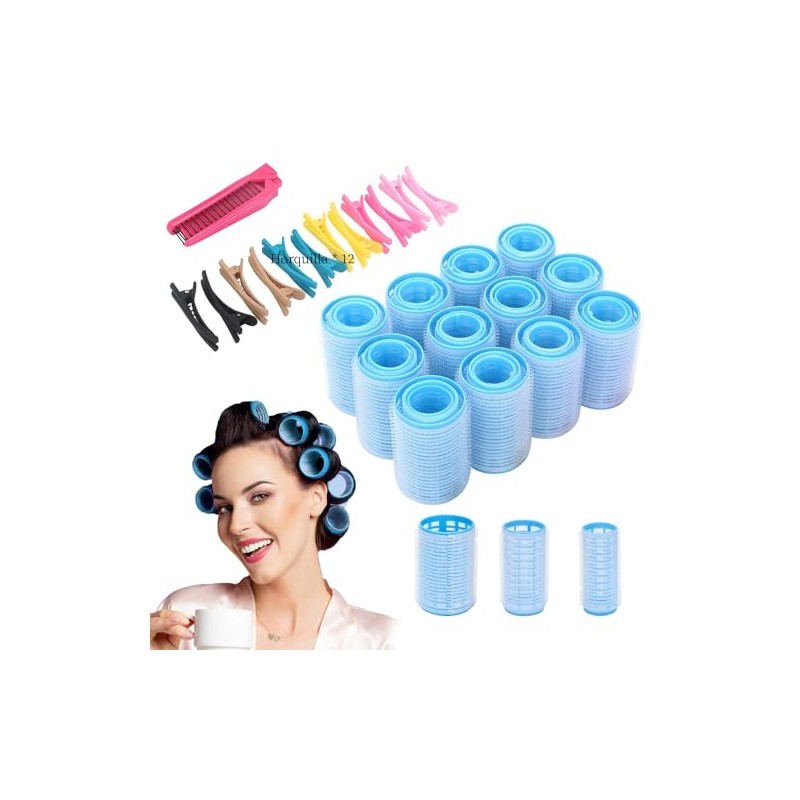 Tubos para Cabello, Juego de 48 Rulos para Cabello, Rizador