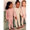 NEXT 3 Pack Floral Pyjamas, Pink/White Ditsy