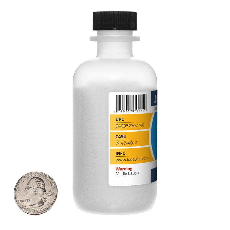 Potassium Chloride 1 Pound in 4 Bottles 99% Pure Food