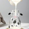 600MLCreative Glass Straw Cup Cow Shape Glass Cup with Straw