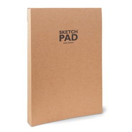 Honsell 34505 Sketchpad Kraft Sketchpad Glued Top DIN A5 120 Sheets 100 g/m² Robust Recyclable Kraft Paper Made of Unbleached Natural Fibres