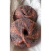 Mohair Silk Yarns Variegated Red Coral With Moments Of Grey,Purple