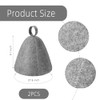 2Pcs Sauna Hat,Ergonomi Felted Sauna Cap for Women and Men,Wool
