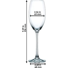Nachtmann Spiegelau Vivendi 9 Oz Champagne Flutes (Set of 4) - Elegant Stemmed Crystal Clear Glasses, Dishwasher Safe - Ideal for Weddings, Anniversaries - Sparkling Wine & Celebration Glassware