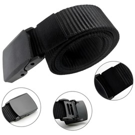 JacobsParts Heavy Duty Tactical Military Style Belt, Hypoallergenic Plastic Buckle, Blue