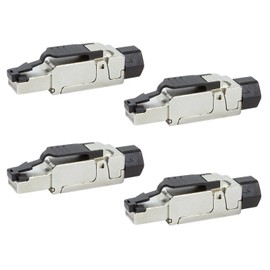 odedo 4x Network Connector CAT6A CAT7 Tool-Free 10Gbps RJ45 Lan Connector Cat.7