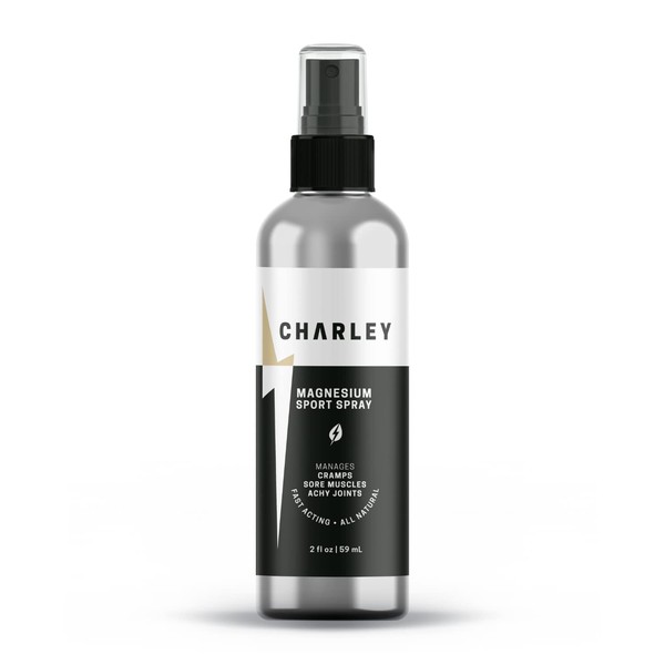 CHARLEY Magnesium Sport Spray (2 oz.) - All Natural, Fast-Acting, Organic Magnesium Solution for Athletes and Active Individuals.