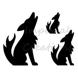 WOLF Wolves Coyote Howling Dog Wild Animal 8.5" x 11" Stencil 20 Mil Plastic Sheet NEW S45