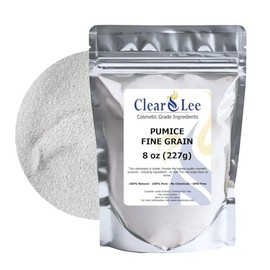 ClearLee Cosmetic Grade Pumice - 100 Pure Natural GrainPowder - Great for Skin Exfoliation in DIY Soaps, Masks, Scrubs for Face, Body, Foot (8oz,...  