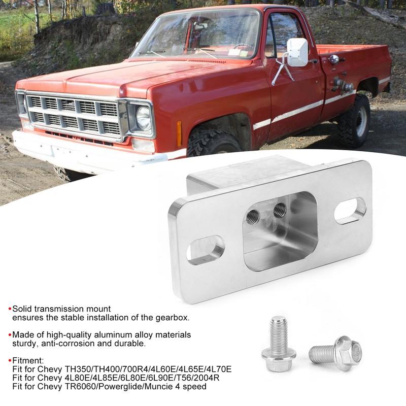Solid Transmission Mount Aluminum Alloy Mounting Base Fit for Chevy