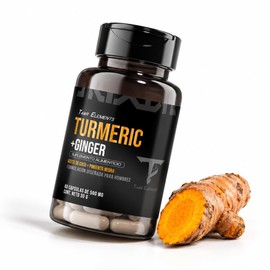 Suplemento Alimenticio Para Hombre - Tawr Elements 60 Capsulas - Turmeric + Ginger - Con Curcuma 500mg, Jengibre 300mg, Aceite De Coco Y Pimienta