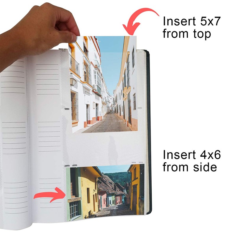 Old Town Bonded Leather Photo Album, 2 Pack (3up, Black)