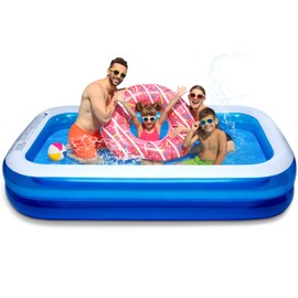 CHICLIST Inflatable Kiddie Pool 43''x34''x13'' Baby Pool Swim for Kids Inflatable Pool for Kiddie, Kids, Easy Set Swimming Pool for Backyard Summer Outdoor